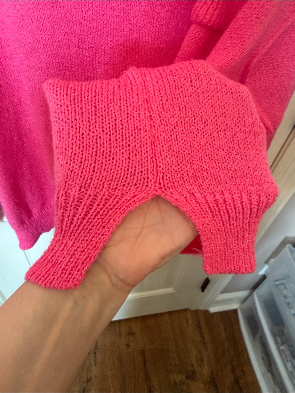 Discount Divas Bright Pink Scoop Neck Knit Sweater - Picture 4 of 8